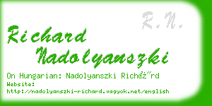 richard nadolyanszki business card